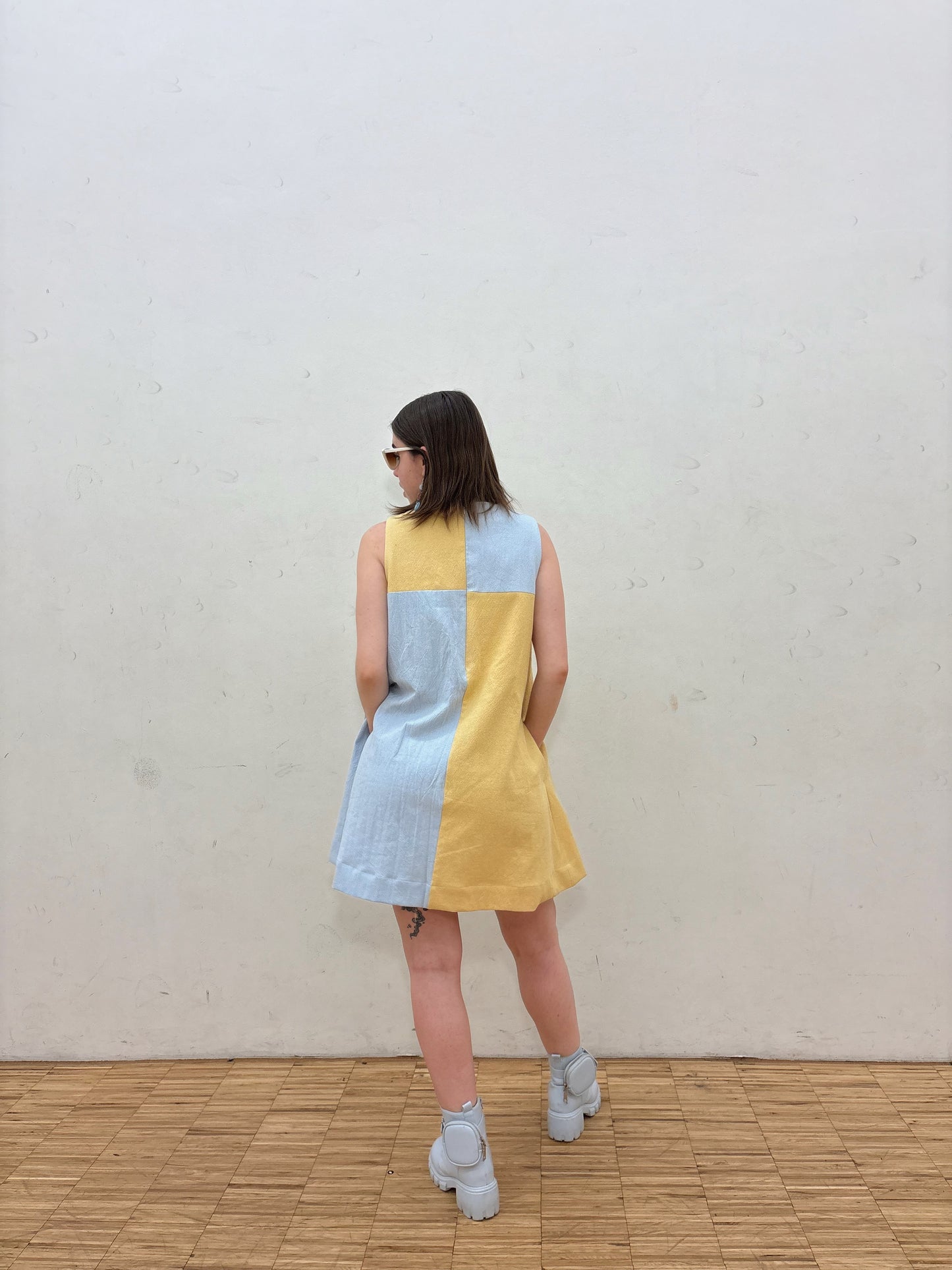 Sweet & Spliced Dress - Butter Blue