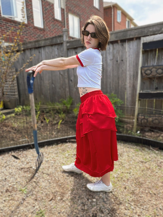 Rosaleda Skirt - Feisty Red