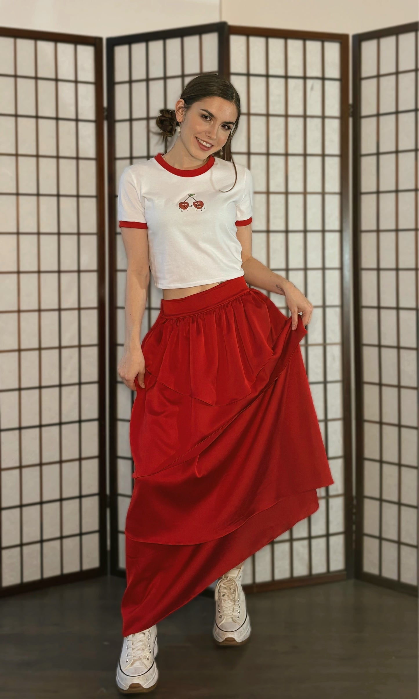 Rosaleda Skirt - Feisty Red