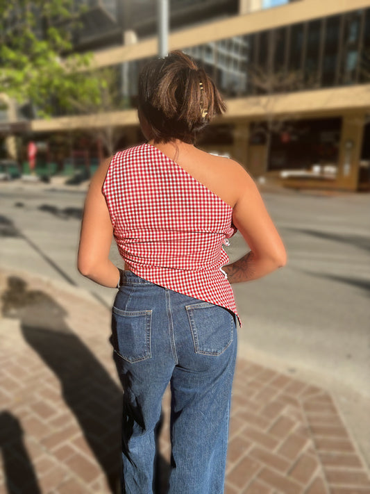 Billy Tank - Red Gingham