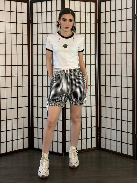 Betty Who Boxer Shorts - Black Gingham