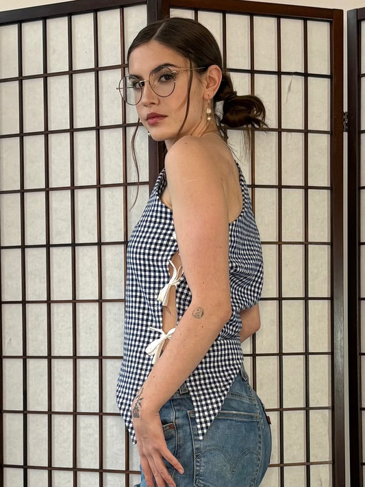 Billy Tank - Blue Gingham