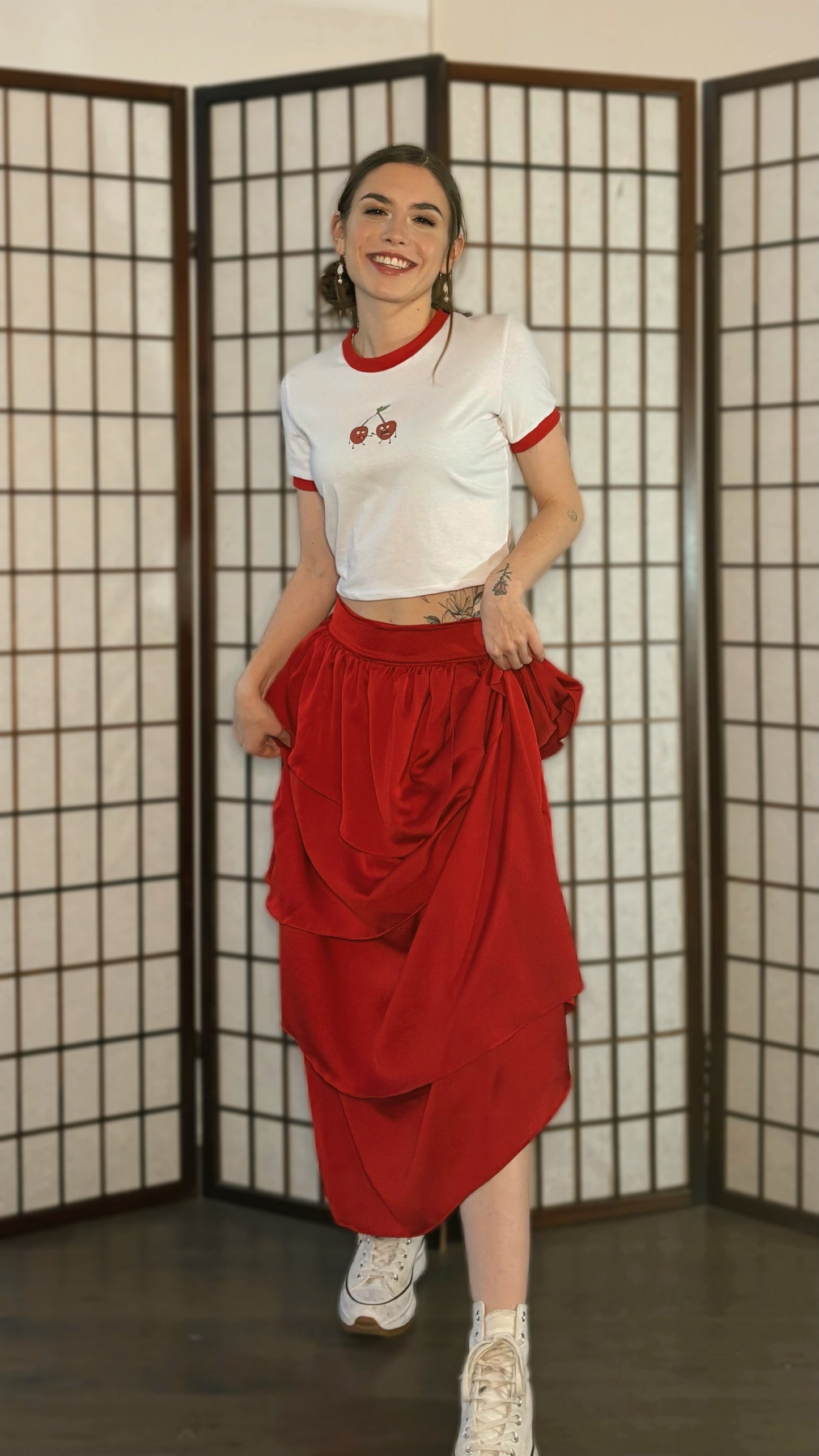 Rosaleda Skirt - Feisty Red