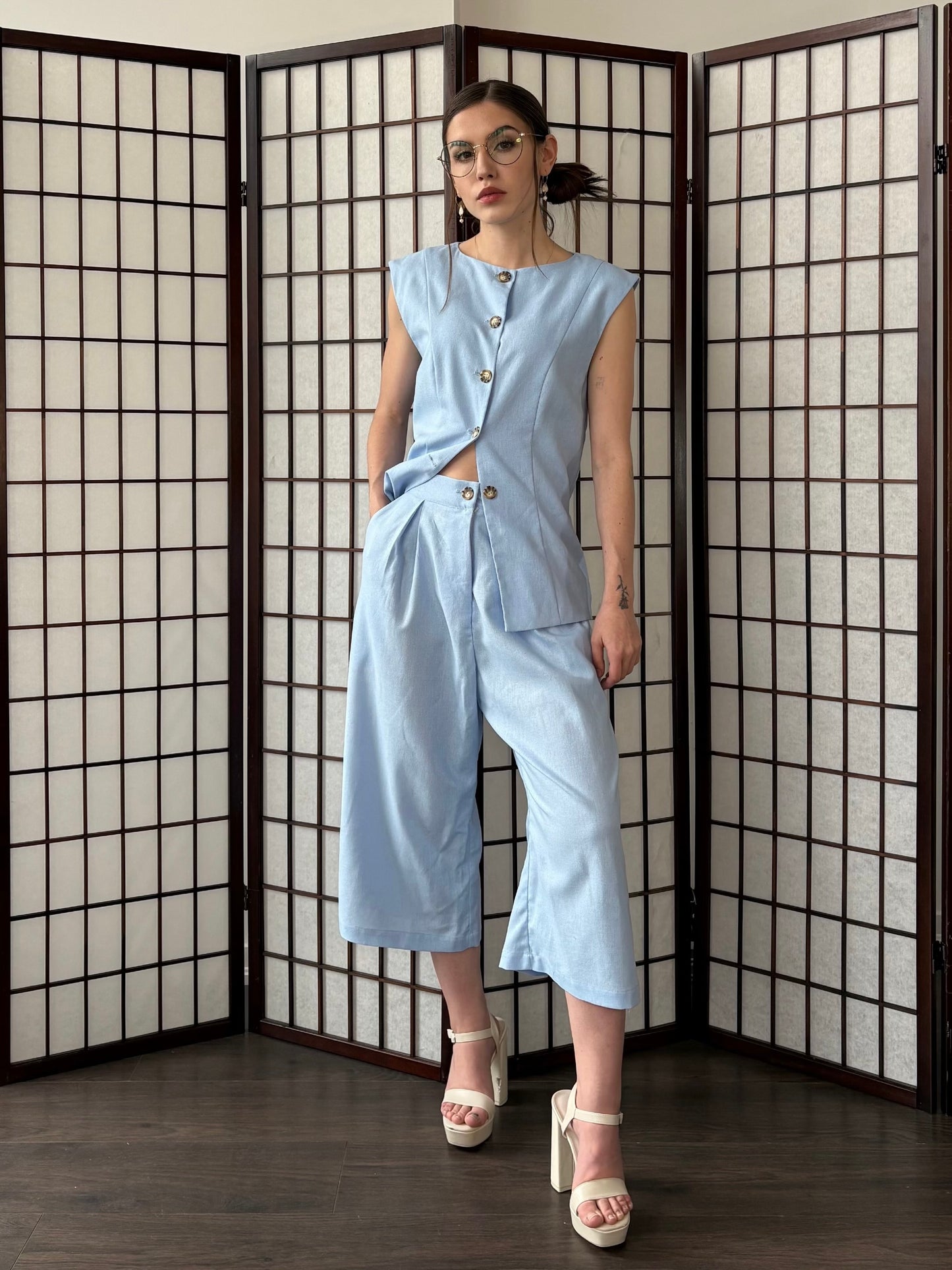 Mary May Vest - Baby Blue