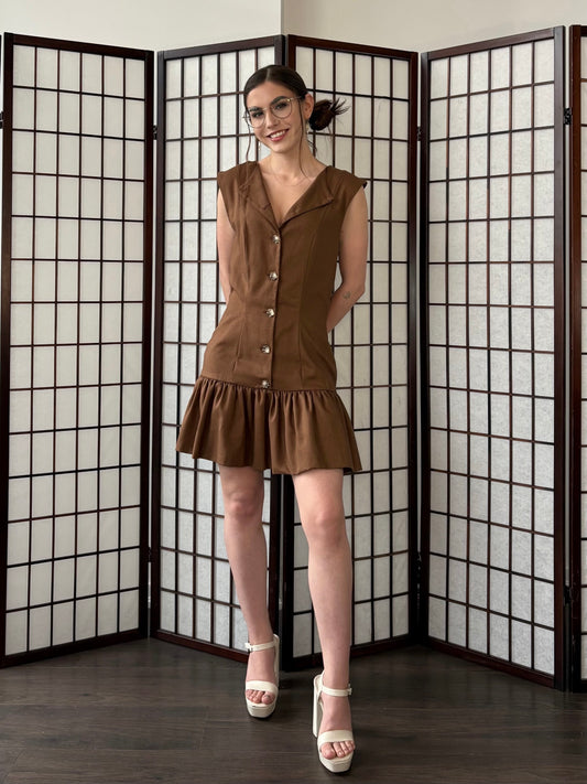 Suzy Q Dress - Chestnut