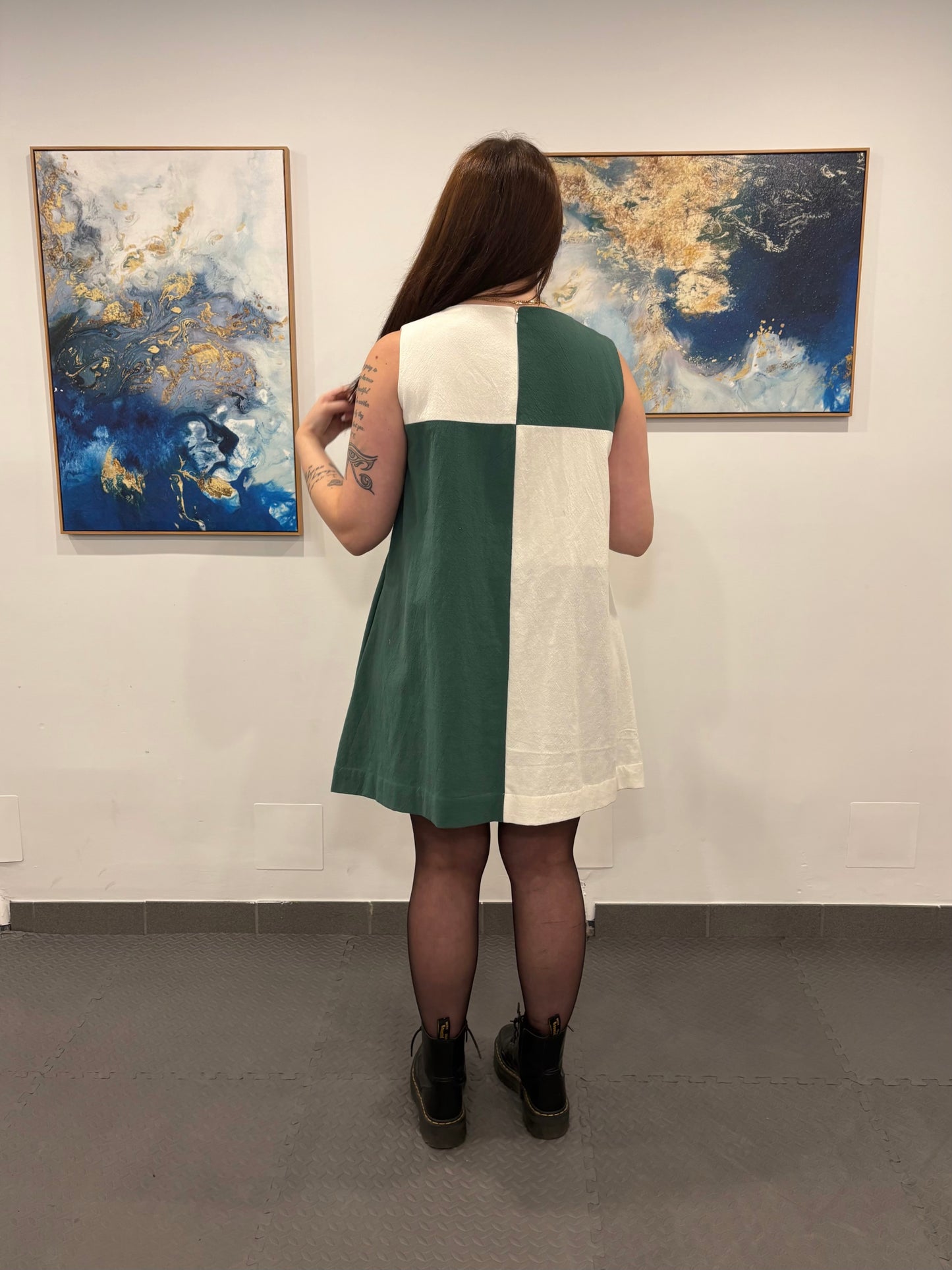 Sweet & Spliced Dress - Evergreen