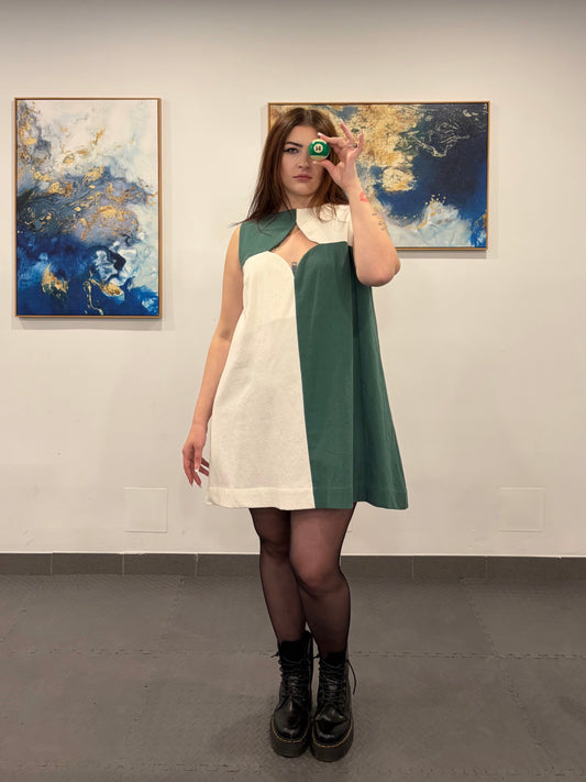 Sweet & Spliced Dress - Evergreen
