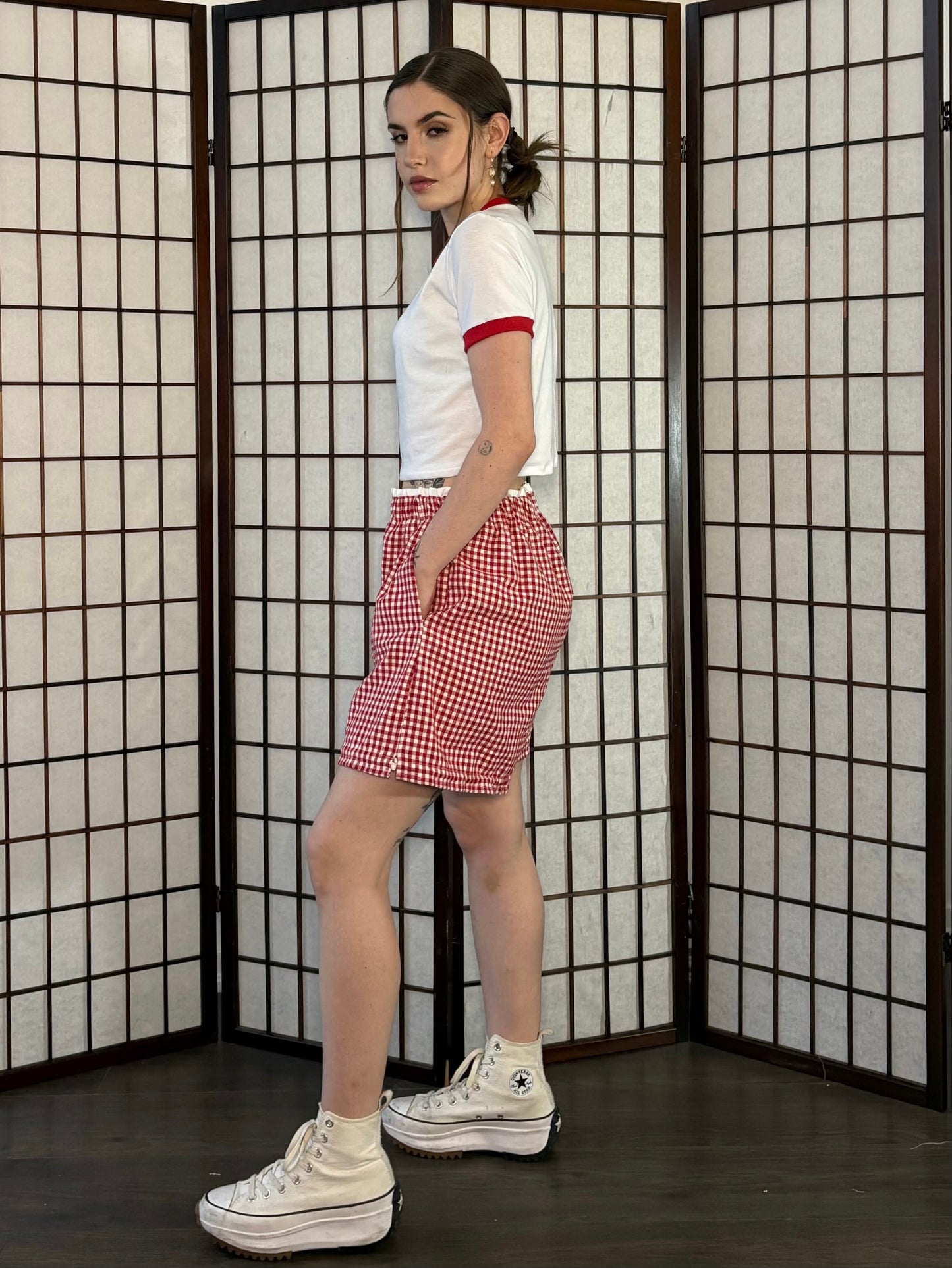Betty Who Boxer Shorts - Red Gingham