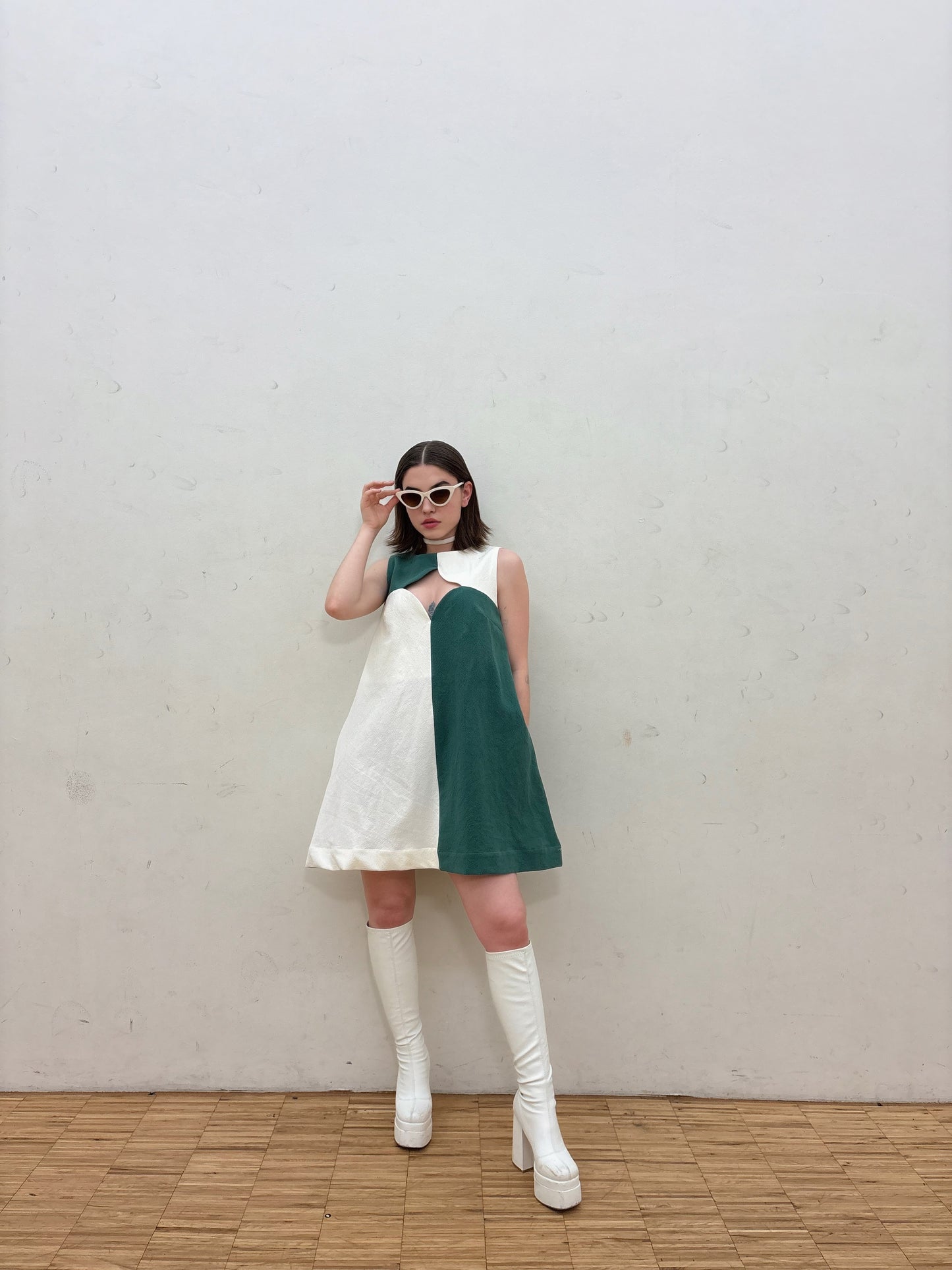 Sweet & Spliced Dress - Evergreen