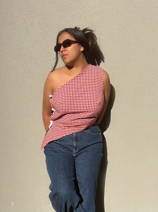 Billy Tank - Red Gingham