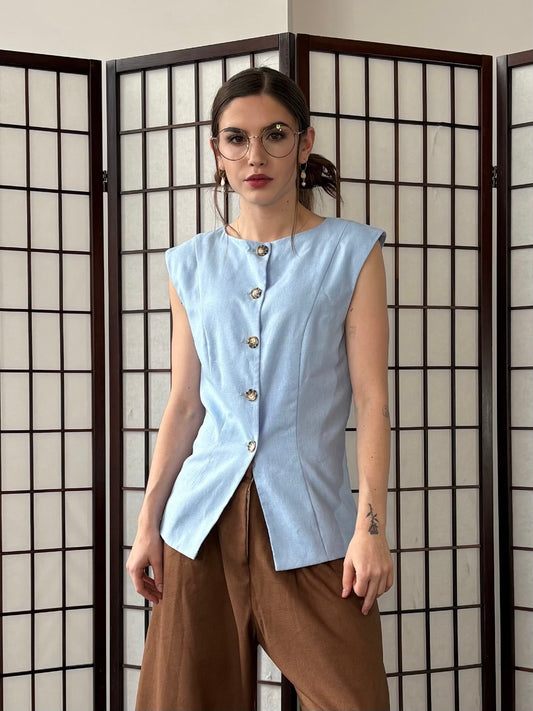 Mary May Vest - Baby Blue