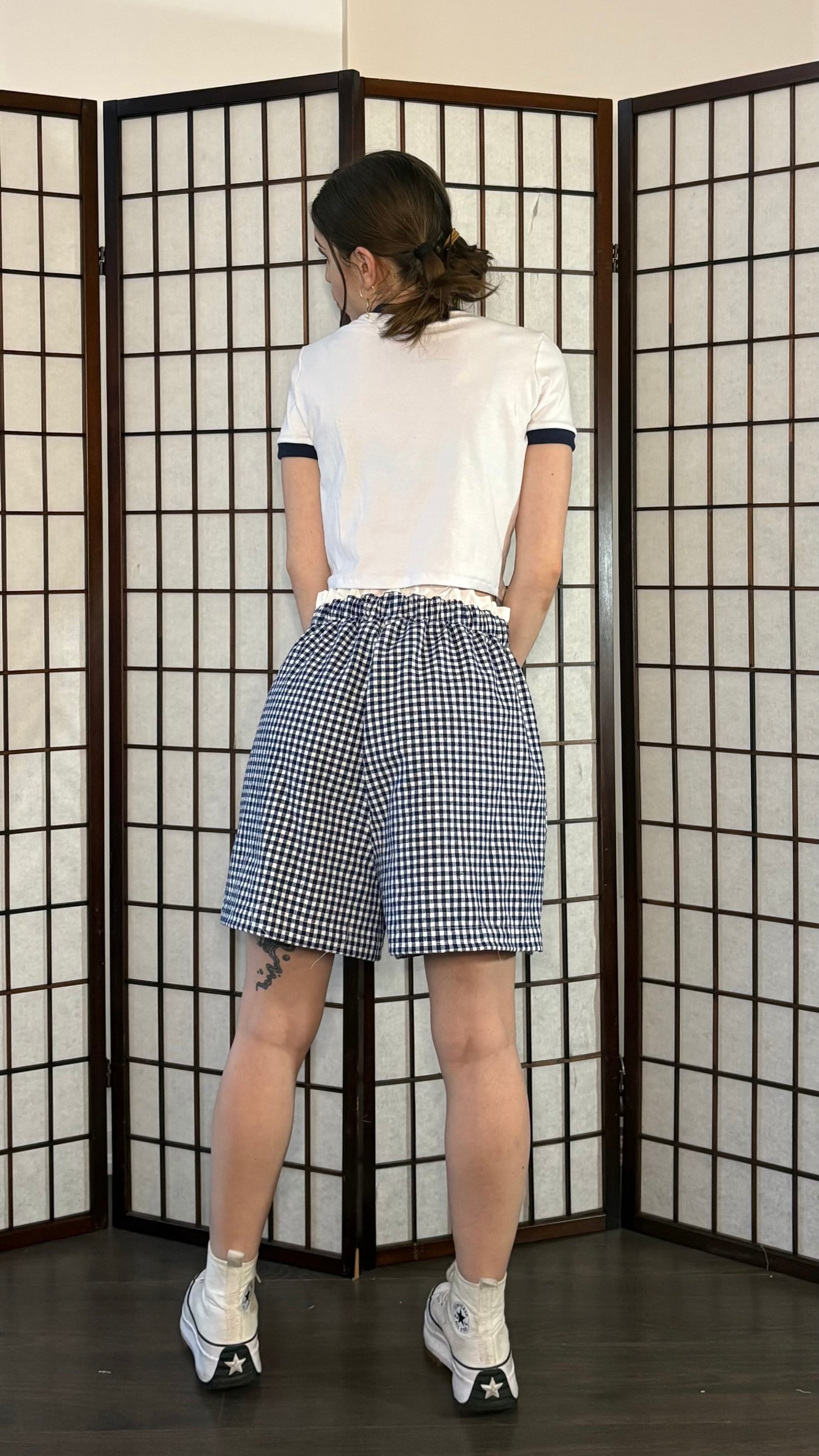 Betty Who Boxer Shorts - Blue Gingham