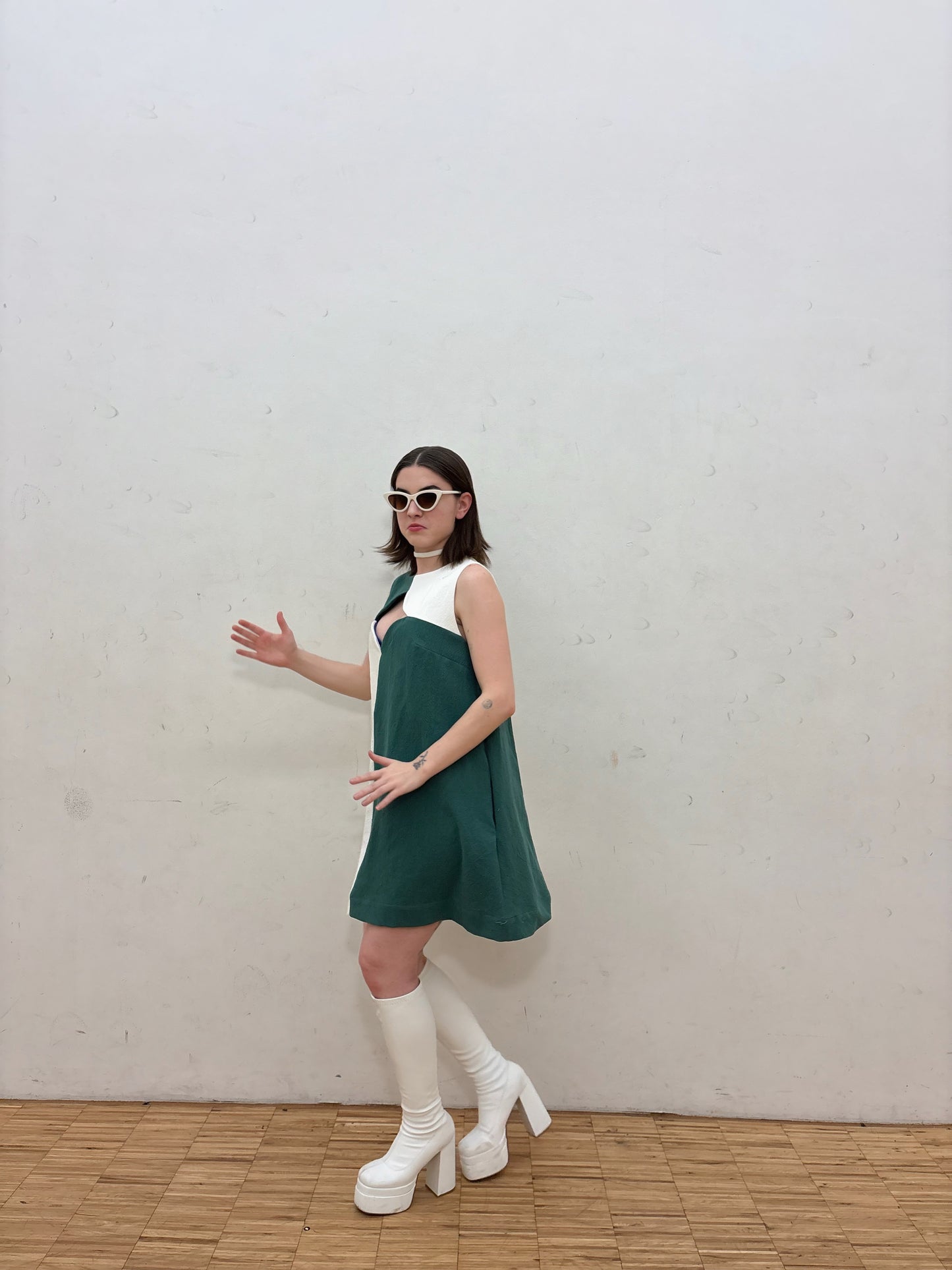 Sweet & Spliced Dress - Evergreen