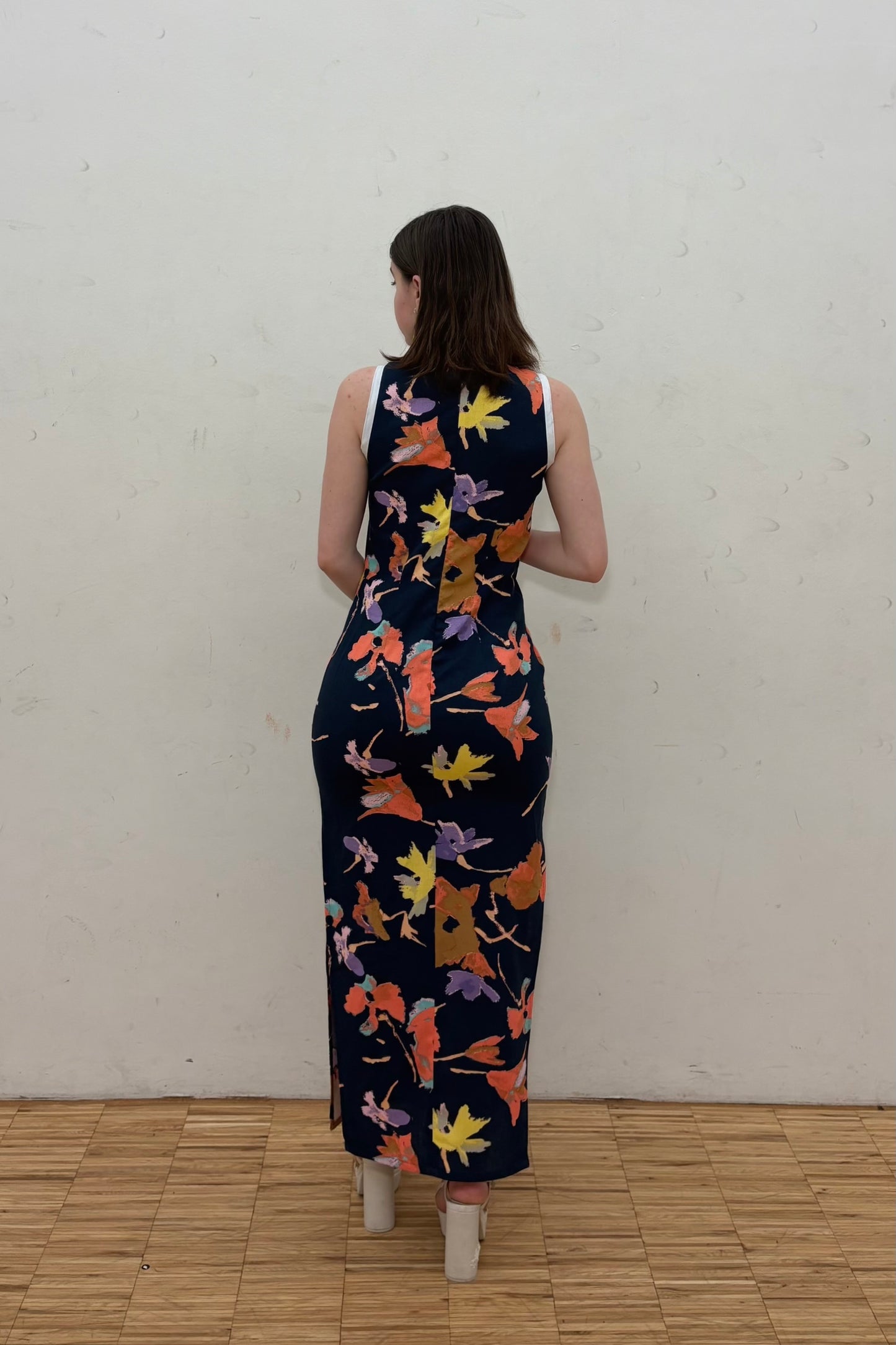 Peak-A-Boo Dress - Midnight Garden