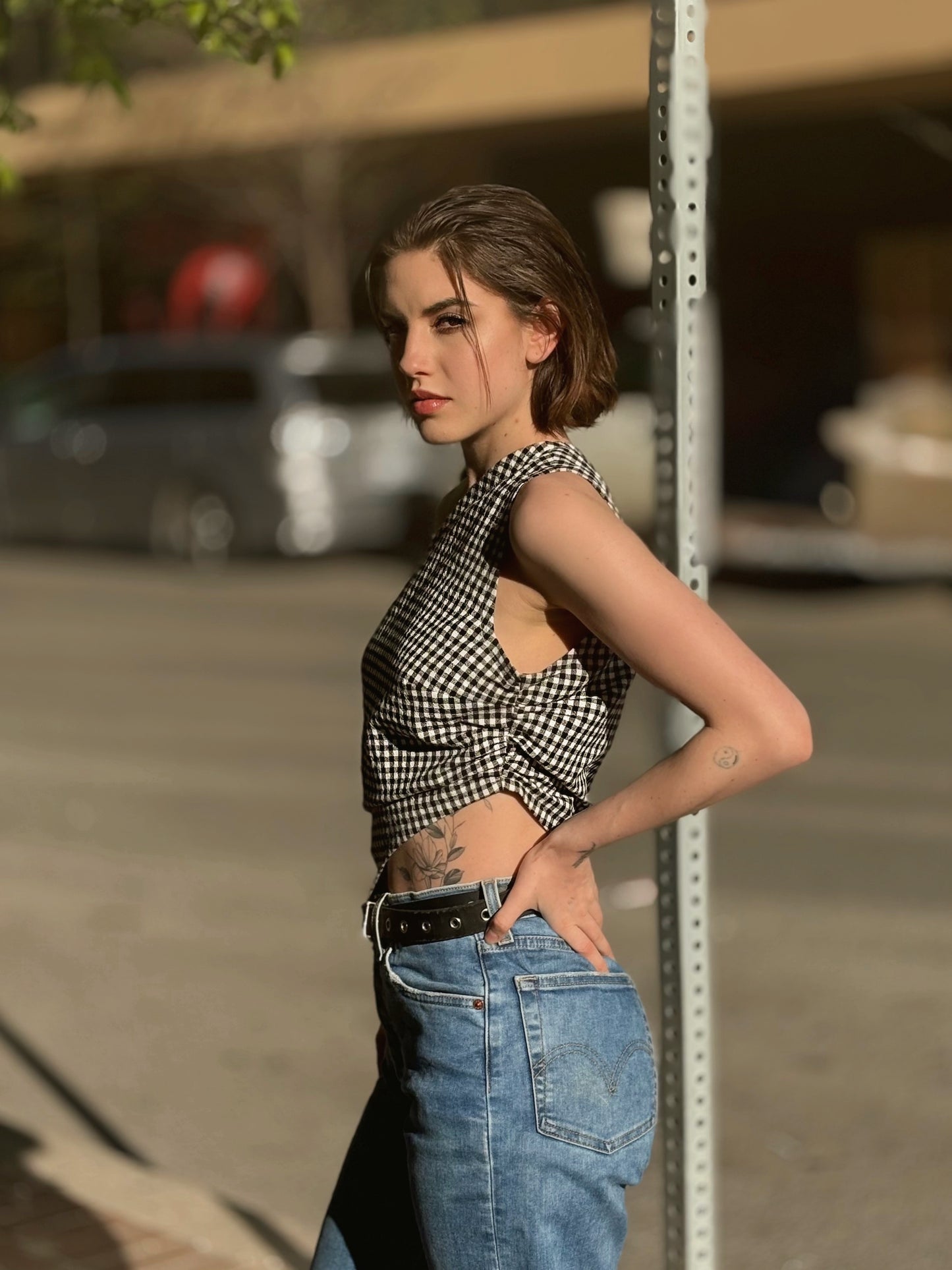 Billy Tank - Black Gingham