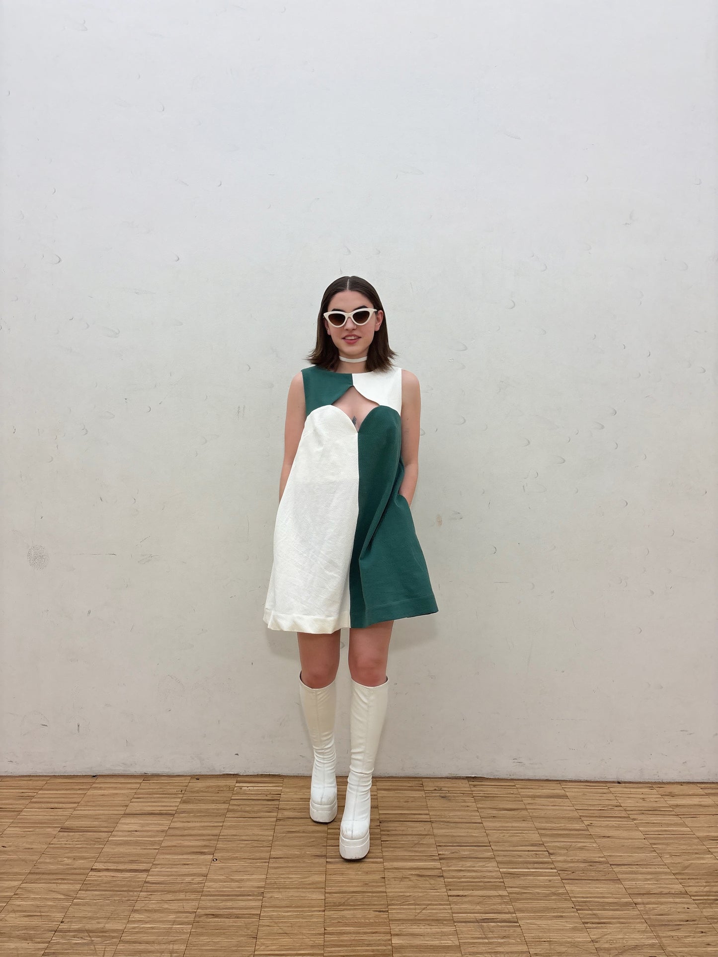 Sweet & Spliced Dress - Evergreen