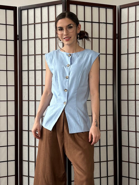 Mary May Vest - Baby Blue