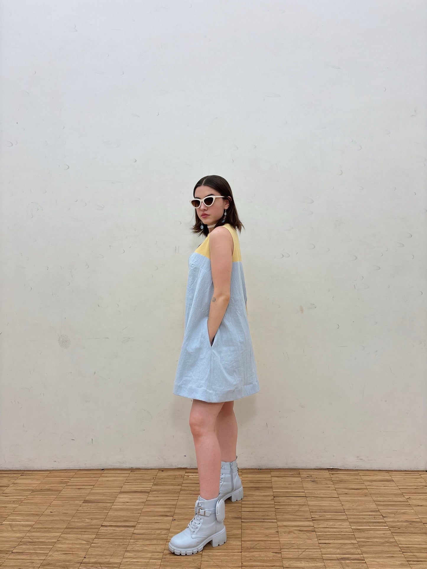 Sweet & Spliced Dress - Butter Blue