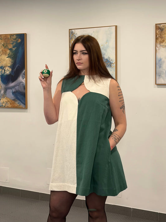 Sweet & Spliced Dress - Evergreen