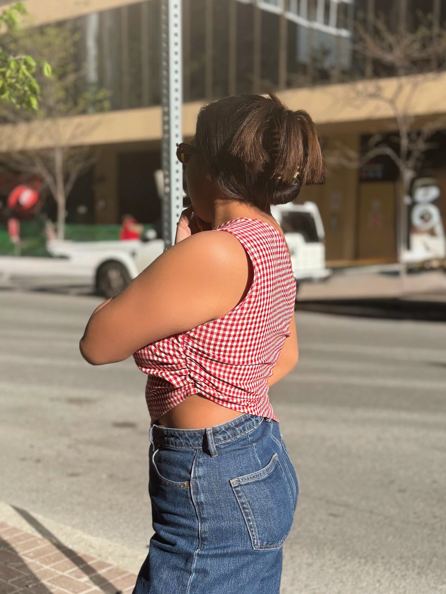 Billy Tank - Red Gingham