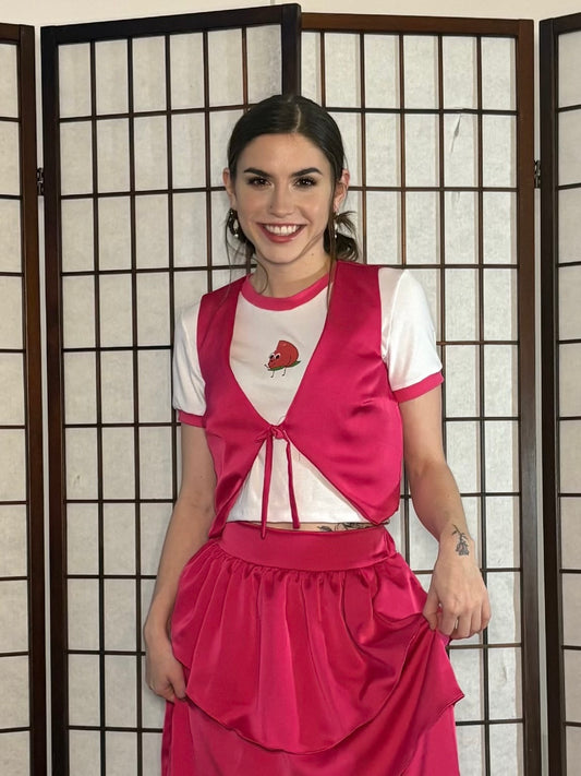 Petalo De Rose Vest - Flirty Pink