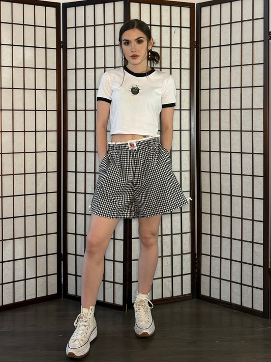Betty Who Boxer Shorts - Black Gingham